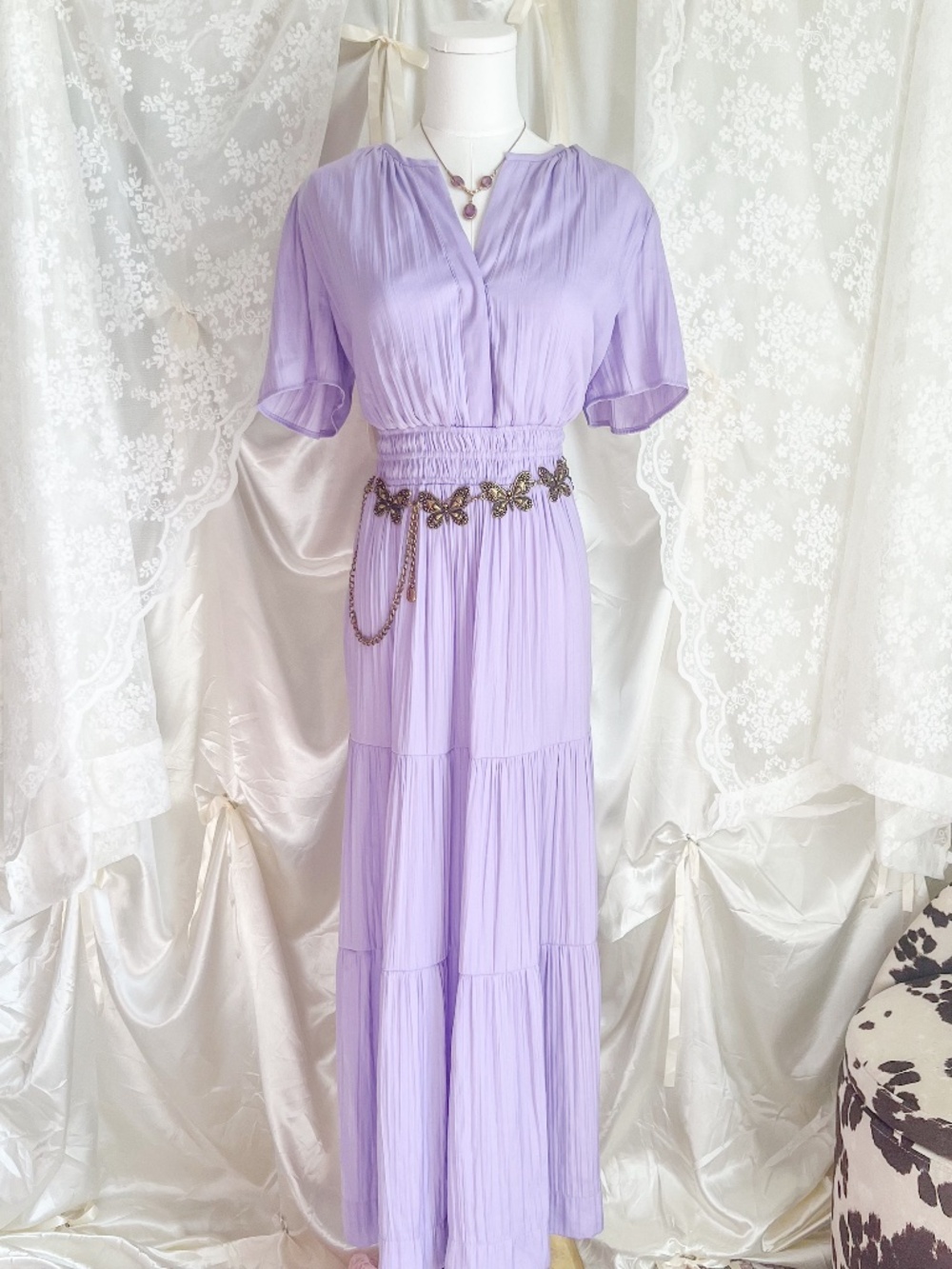 Joie Lavender Prairie Maxi Dress Romantic Cottagecore Fairy Dress